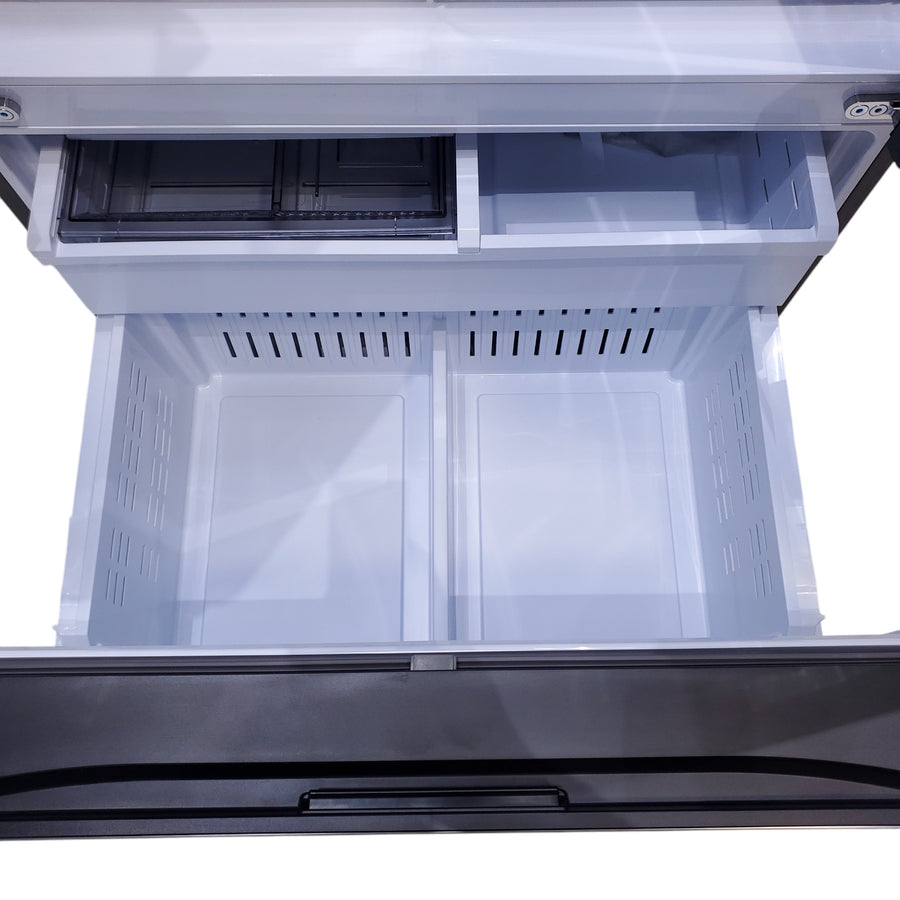 Samsung Bespoke 3-Door French Door Refrigerator (30 cu. ft.) with Beverage Center™ in Stainless Steel with Auto Fill Water Pitcher RF30BB6600QL - Open Box