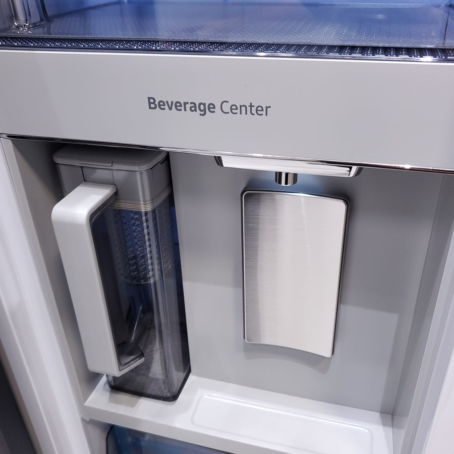 Samsung Bespoke 3-Door French Door Refrigerator (30 cu. ft.) with Beverage Center™ in Stainless Steel with Auto Fill Water Pitcher RF30BB6600QL - Open Box
