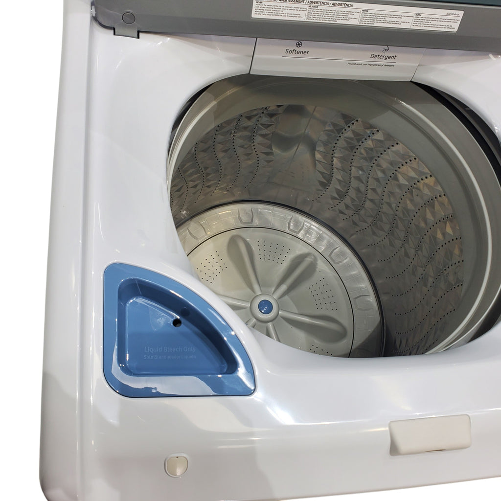 Pictures of Samsung 4.5 cu. ft. Top Load Washer With Vibration Reduction Technology and ENERGY STAR Samsung 7.4 cu. ft. Electric Dryer with Smart Care Technology - Open Box - Neu Appliance Outlet - Discount Appliance Outlet in Austin, Tx