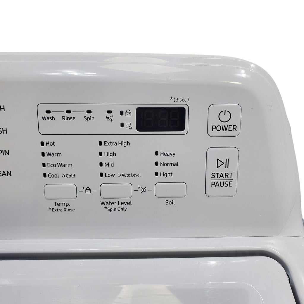 Pictures of Samsung 4.5 cu. ft. Top Load Washer With Vibration Reduction Technology and ENERGY STAR Samsung 7.4 cu. ft. Electric Dryer with Smart Care Technology - Open Box - Neu Appliance Outlet - Discount Appliance Outlet in Austin, Tx