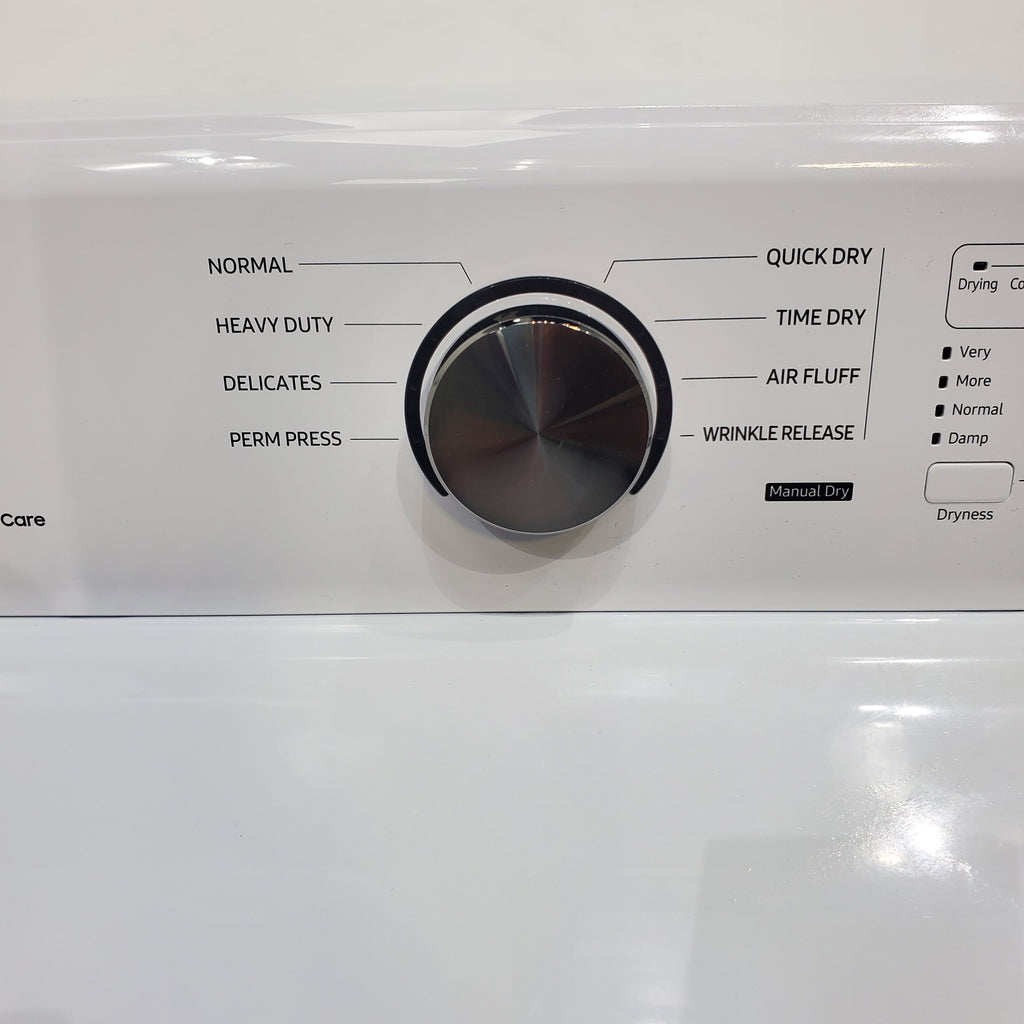 Pictures of Samsung 4.5 cu. ft. Top Load Washer With Vibration Reduction Technology and ENERGY STAR Samsung 7.4 cu. ft. Electric Dryer with Smart Care Technology - Open Box - Neu Appliance Outlet - Discount Appliance Outlet in Austin, Tx