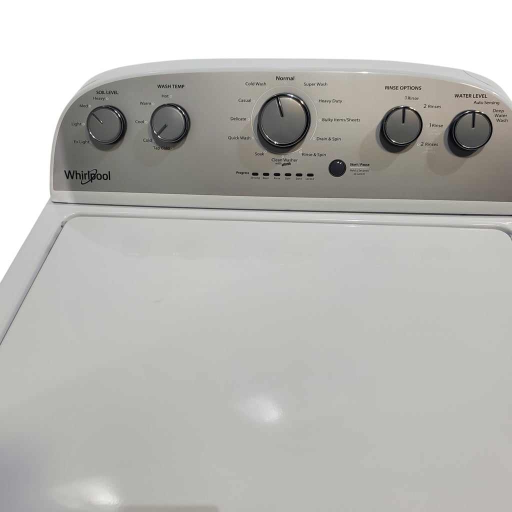 Pictures of Whirlpool Agitator 3.5 cu. ft. Top Load Washer with Deep Water Wash Option and 7.0 cu. ft. Gas Dryer with Heavy Duty Cycle and Wrinkle Shield - Open Box - Neu Appliance Outlet - Discount Appliance Outlet in Austin, Tx