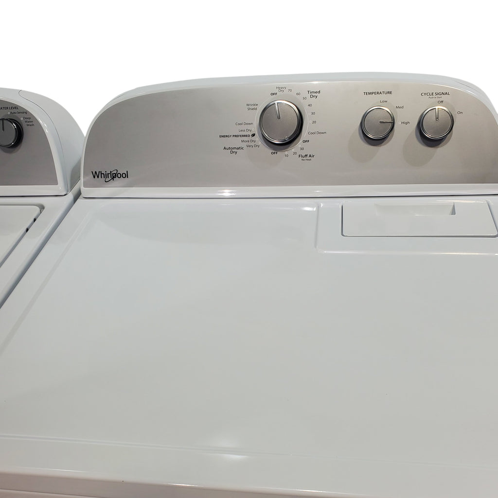 Pictures of Whirlpool Agitator 3.5 cu. ft. Top Load Washer with Deep Water Wash Option and 7.0 cu. ft. Gas Dryer with Heavy Duty Cycle and Wrinkle Shield - Open Box - Neu Appliance Outlet - Discount Appliance Outlet in Austin, Tx