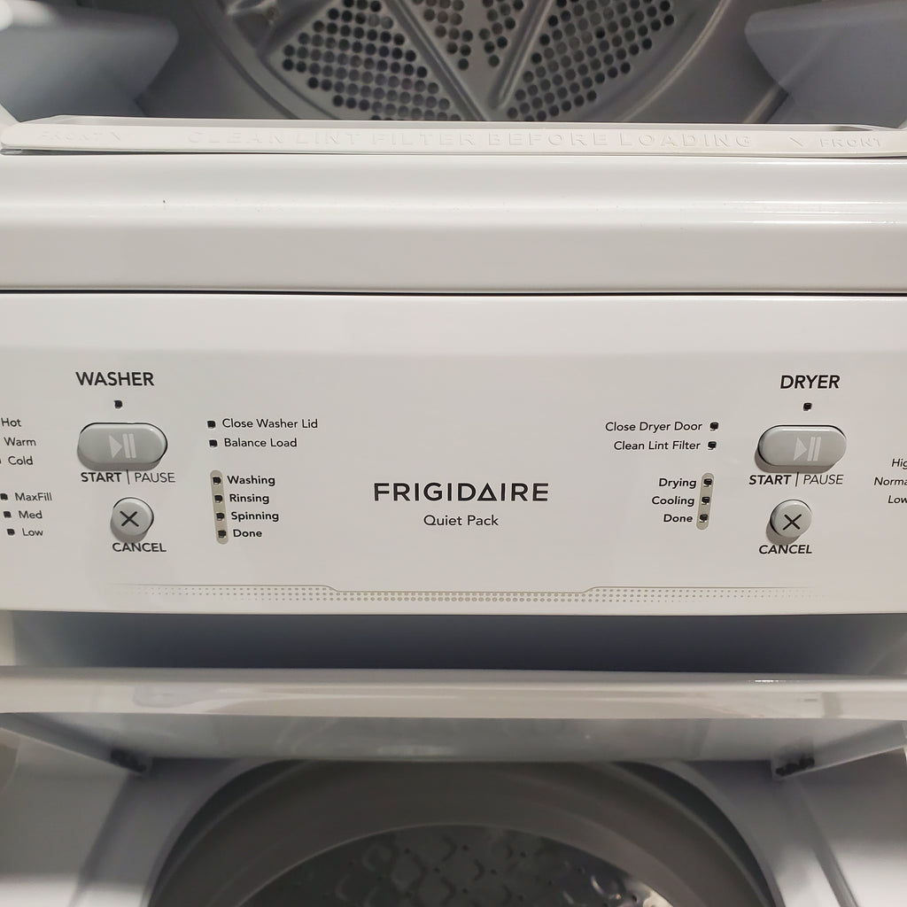 Pictures of Frigidaire Stacked Laundry Center with 3.9 cu ft Capacity Washer and 5.6 cu ft Electric Dryer with Maxfill Option- Scratch & Dent - Minor - Neu Appliance Outlet - Discount Appliance Outlet in Austin, Tx