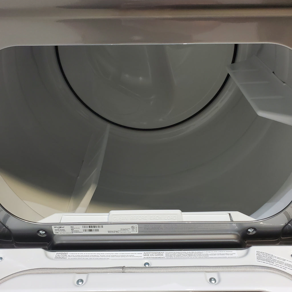 Pictures of Whirlpool Chrome Shadow 5.2 - 5.3 cu. ft. ENERGY STAR Top Load Washer with 2 in 1 Removable Agitator and Load & Go™ dispenser and 7.4 cu. ft. Top Load Electric Dryer with Advanced Moisture Sensing - Open Box - Neu Appliance Outlet - Discount Appliance Outlet in Austin, Tx