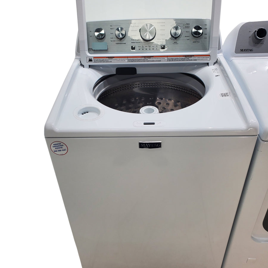 Maytag Top Load 4.7 cu. ft. Agitator Washer with Extra Power and Deep Fill Option and Gas Wrinkle Prevent 7.0 cu. ft Dryer with Extra Power Option - Open Box