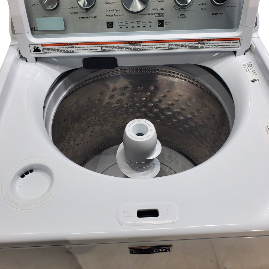 Maytag Top Load 4.7 cu. ft. Agitator Washer with Extra Power and Deep Fill Option and Gas Wrinkle Prevent 7.0 cu. ft Dryer with Extra Power Option - Open Box