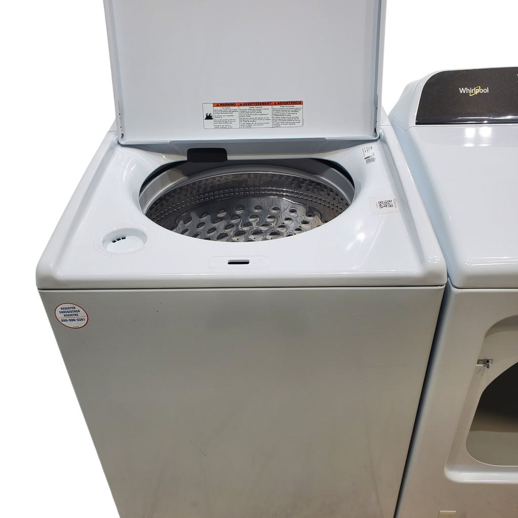 Pictures of Whirlpool 4.6 Cu. Ft. Top Load Impeller Washer with Built-in Faucet and Deep Water Wash Option and 7.0 Cu. Ft. Top Load Gas Dryer with Moisture Sensor and Steam Refresh Cycle- Open Box - Neu Appliance Outlet - Discount Appliance Outlet in Austin, Tx