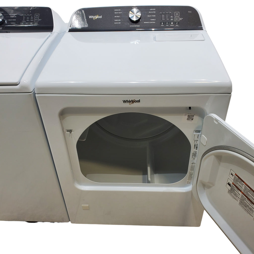 Pictures of Whirlpool 4.6 Cu. Ft. Top Load Impeller Washer with Built-in Faucet and Deep Water Wash Option and 7.0 Cu. Ft. Top Load Gas Dryer with Moisture Sensor and Steam Refresh Cycle- Open Box - Neu Appliance Outlet - Discount Appliance Outlet in Austin, Tx