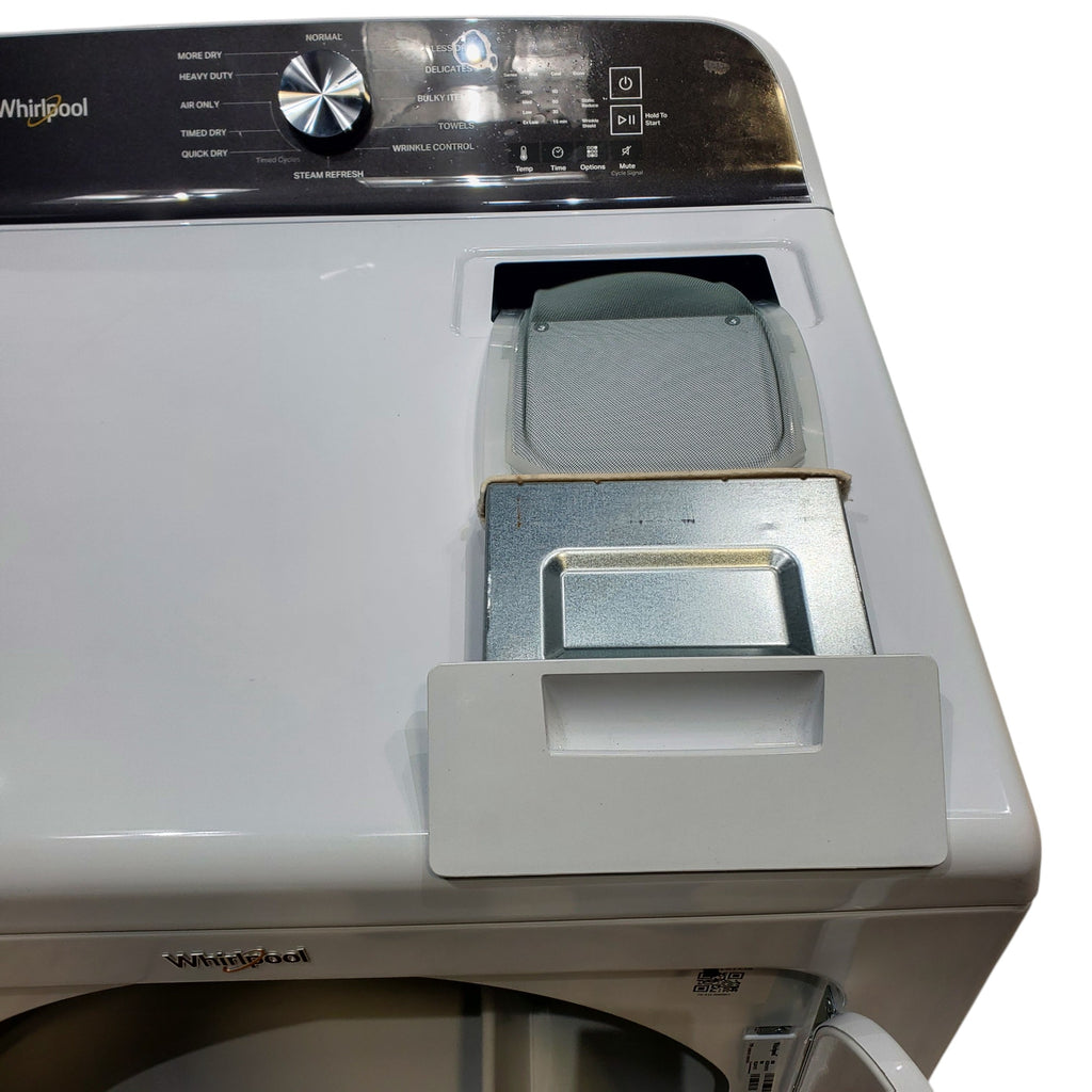 Pictures of Whirlpool 4.6 Cu. Ft. Top Load Impeller Washer with Built-in Faucet and Deep Water Wash Option and 7.0 Cu. Ft. Top Load Gas Dryer with Moisture Sensor and Steam Refresh Cycle- Open Box - Neu Appliance Outlet - Discount Appliance Outlet in Austin, Tx