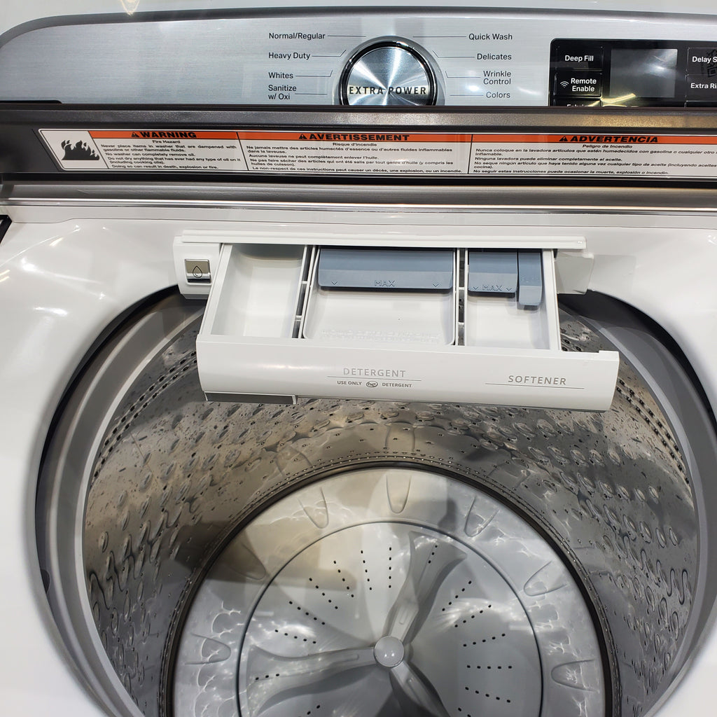 Pictures of Maytag Smart Top Load ENERGY STAR 5.3 cu. ft. Impeller Washer with Extra Power and Deep Fill Option and Smart 7.4 cu. ft. Electric Dryer with Extra Power and Advanced Moisture Sensing - Open Box - Neu Appliance Outlet - Discount Appliance Outlet in Austin, Tx