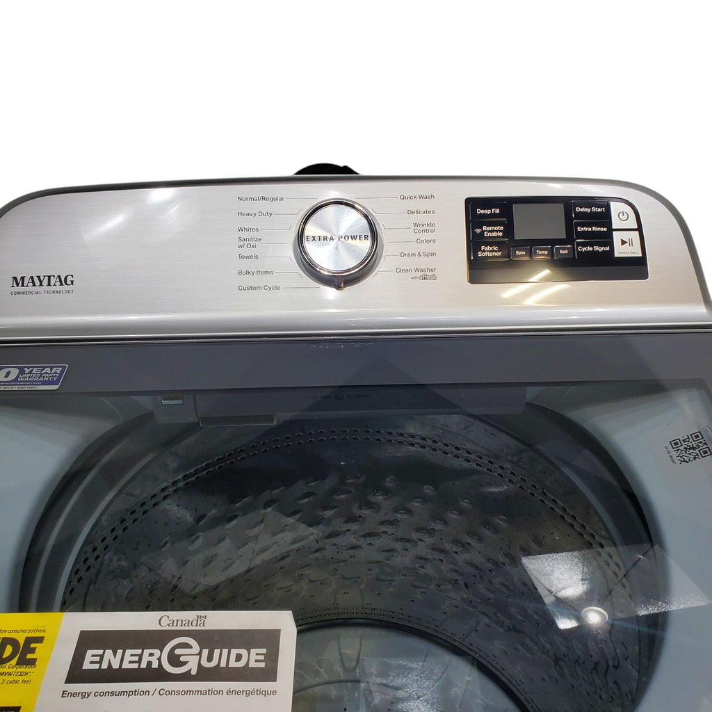 Pictures of Maytag Smart Top Load ENERGY STAR 5.3 cu. ft. Impeller Washer with Extra Power and Deep Fill Option and Smart 7.4 cu. ft. Electric Dryer with Extra Power and Advanced Moisture Sensing - Open Box - Neu Appliance Outlet - Discount Appliance Outlet in Austin, Tx