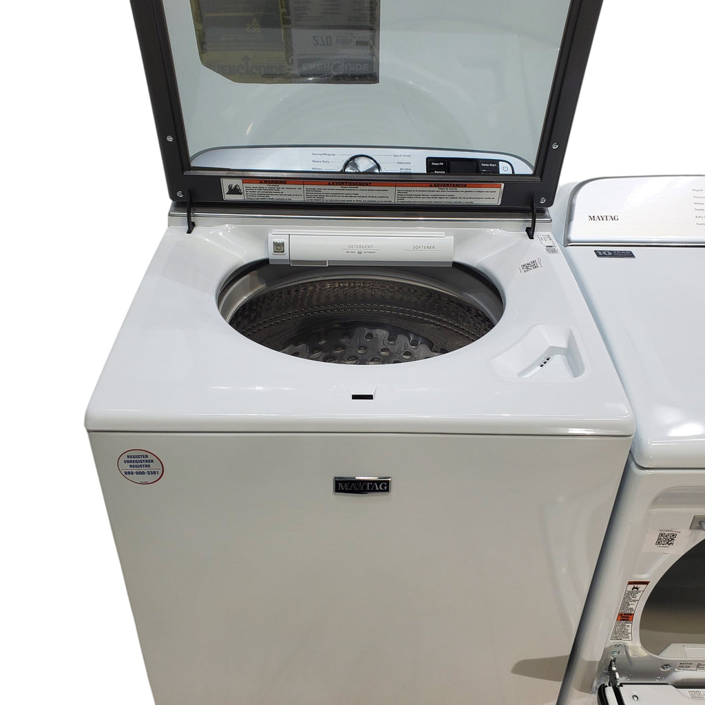 Pictures of Maytag Smart Top Load ENERGY STAR 5.3 cu. ft. Impeller Washer with Extra Power and Deep Fill Option and Smart 7.4 cu. ft. Electric Dryer with Extra Power and Advanced Moisture Sensing - Open Box - Neu Appliance Outlet - Discount Appliance Outlet in Austin, Tx