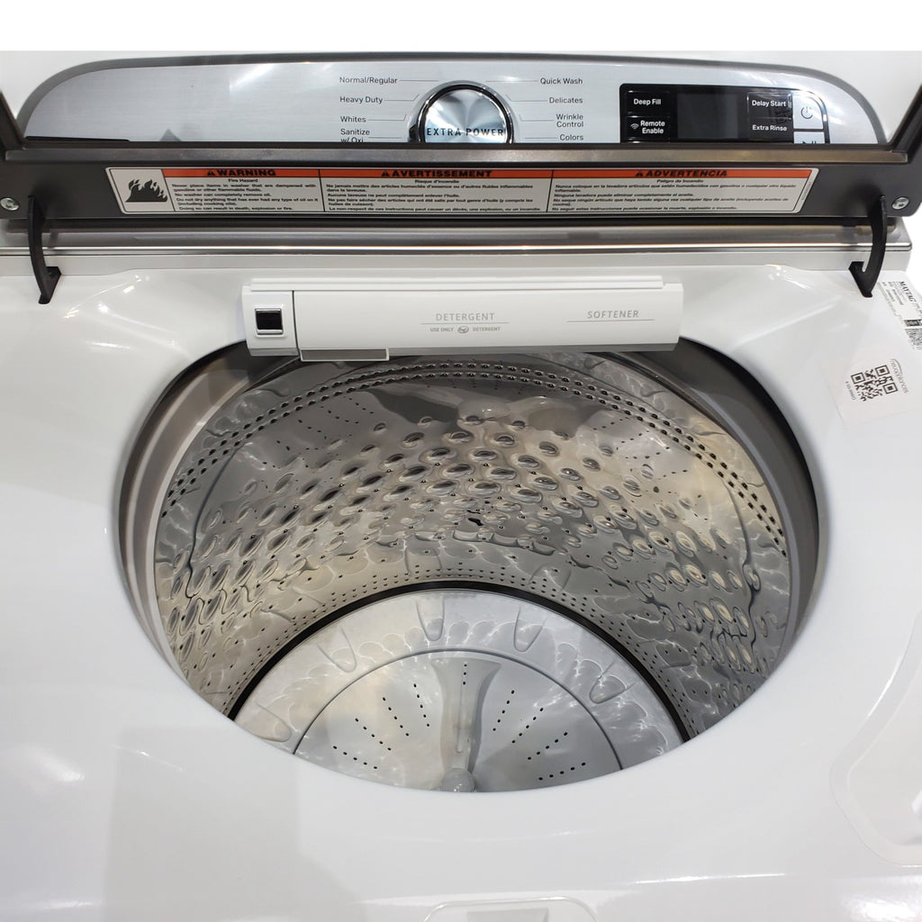 Pictures of Maytag Smart Top Load ENERGY STAR 5.3 cu. ft. Impeller Washer with Extra Power and Deep Fill Option and Smart 7.4 cu. ft. Electric Dryer with Extra Power and Advanced Moisture Sensing - Open Box - Neu Appliance Outlet - Discount Appliance Outlet in Austin, Tx