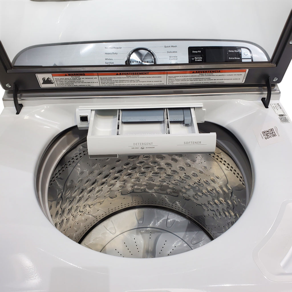 Pictures of Maytag Smart Top Load ENERGY STAR 5.3 cu. ft. Impeller Washer with Extra Power and Deep Fill Option and Smart 7.4 cu. ft. Electric Dryer with Extra Power and Advanced Moisture Sensing - Open Box - Neu Appliance Outlet - Discount Appliance Outlet in Austin, Tx