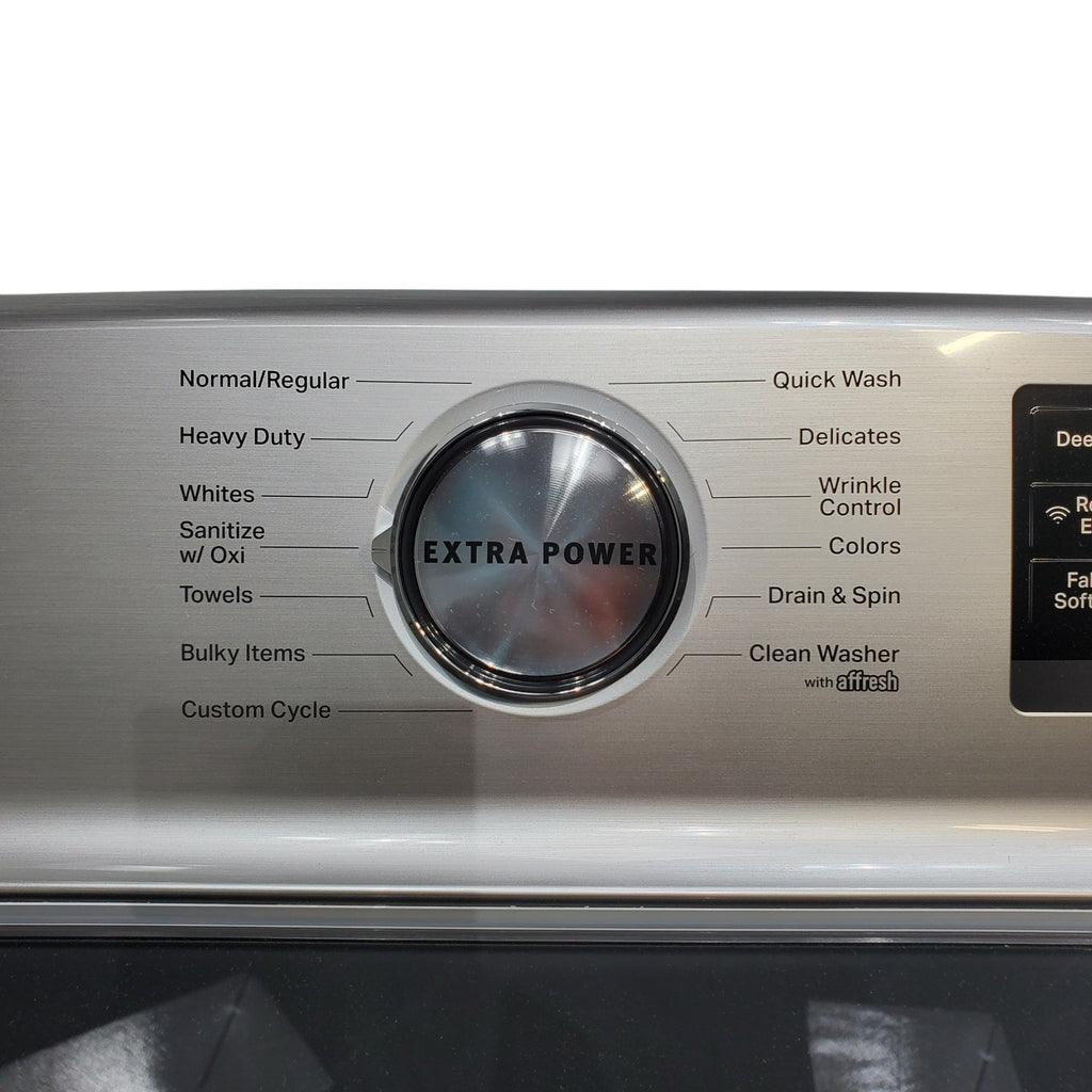 Pictures of Maytag Smart Top Load ENERGY STAR 5.3 cu. ft. Impeller Washer with Extra Power and Deep Fill Option and Smart 7.4 cu. ft. Electric Dryer with Extra Power and Advanced Moisture Sensing - Open Box - Neu Appliance Outlet - Discount Appliance Outlet in Austin, Tx