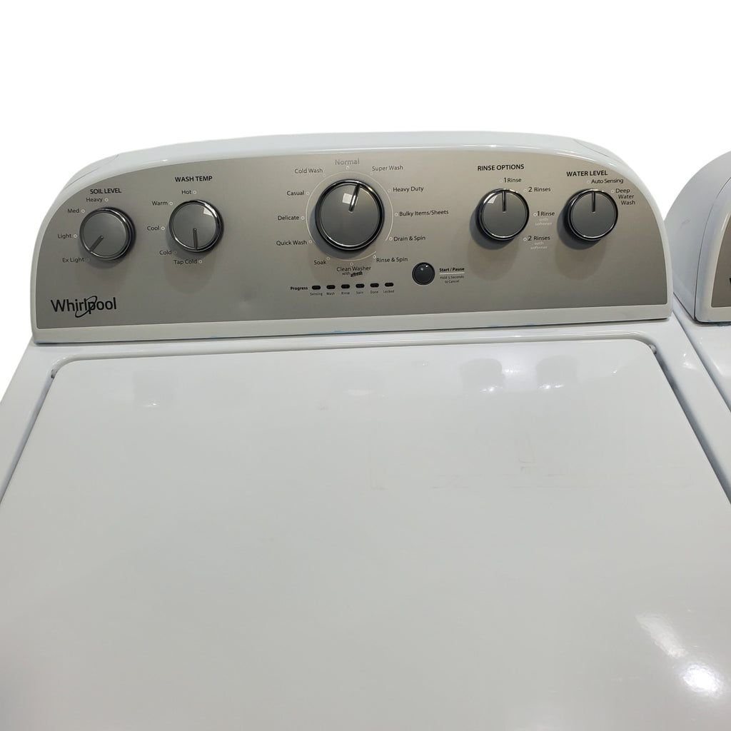 Pictures of HE Whirlpool 3.5 cu. ft. Top Load Washing Machine with Deep Water Wash and 7 cu. ft. Electric Dryer with AutoDry- Open Box - Neu Appliance Outlet - Discount Appliance Outlet in Austin, Tx