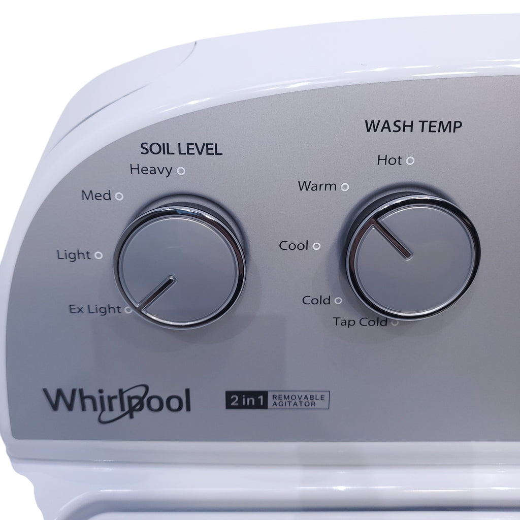 Pictures of Whirlpool 3.8–3.9 Cu. Ft. Top Load Washer with 2 in 1 Removable Agitator and Soil Level Selection and Whirlpool 7-cu ft Vented Electric Dryer - Open Box - Neu Appliance Outlet - Discount Appliance Outlet in Austin, Tx