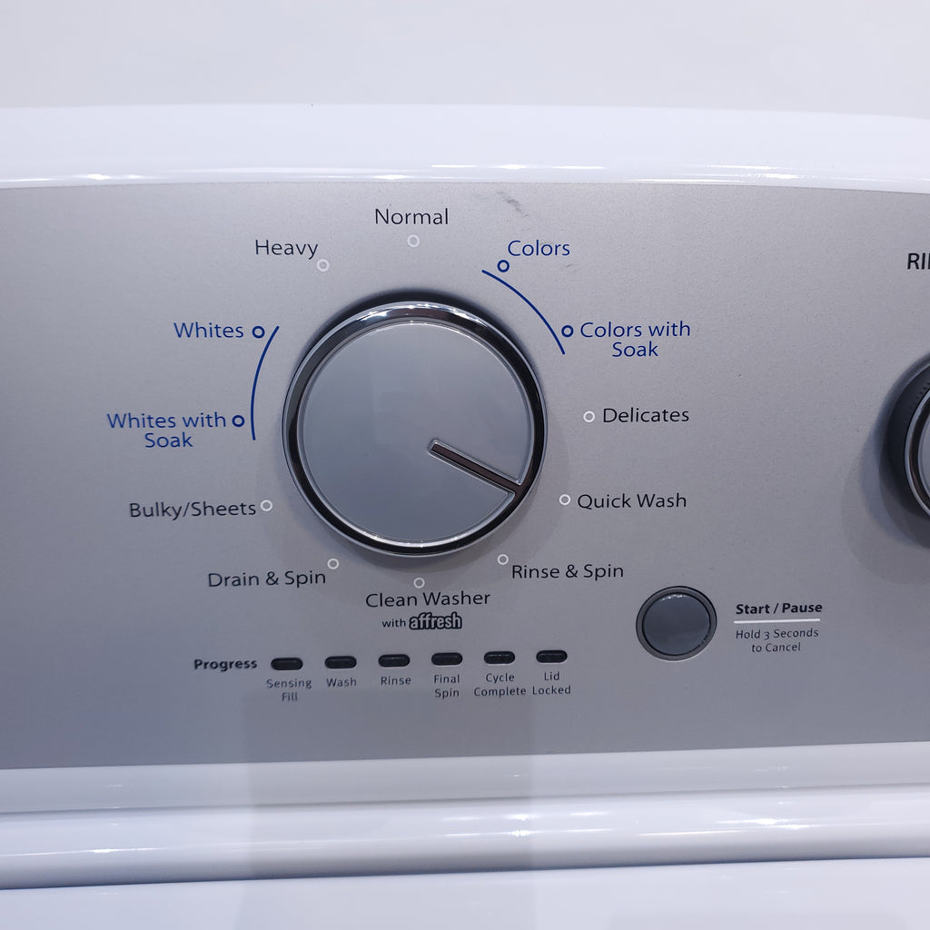 Pictures of Whirlpool 3.8–3.9 Cu. Ft. Top Load Washer with 2 in 1 Removable Agitator and Soil Level Selection and Whirlpool 7-cu ft Vented Electric Dryer - Open Box - Neu Appliance Outlet - Discount Appliance Outlet in Austin, Tx