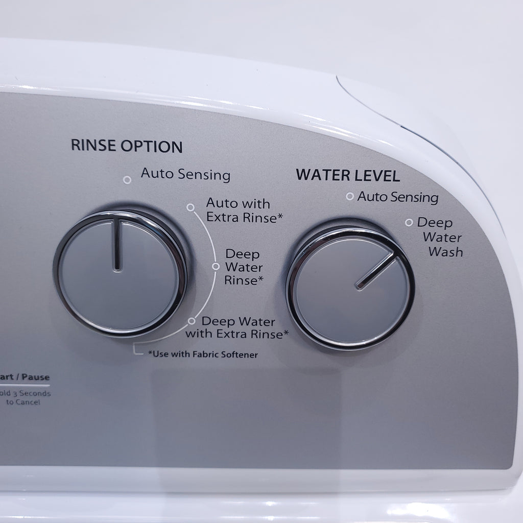 Pictures of Whirlpool 3.8–3.9 Cu. Ft. Top Load Washer with 2 in 1 Removable Agitator and Soil Level Selection and Whirlpool 7-cu ft Vented Electric Dryer - Open Box - Neu Appliance Outlet - Discount Appliance Outlet in Austin, Tx