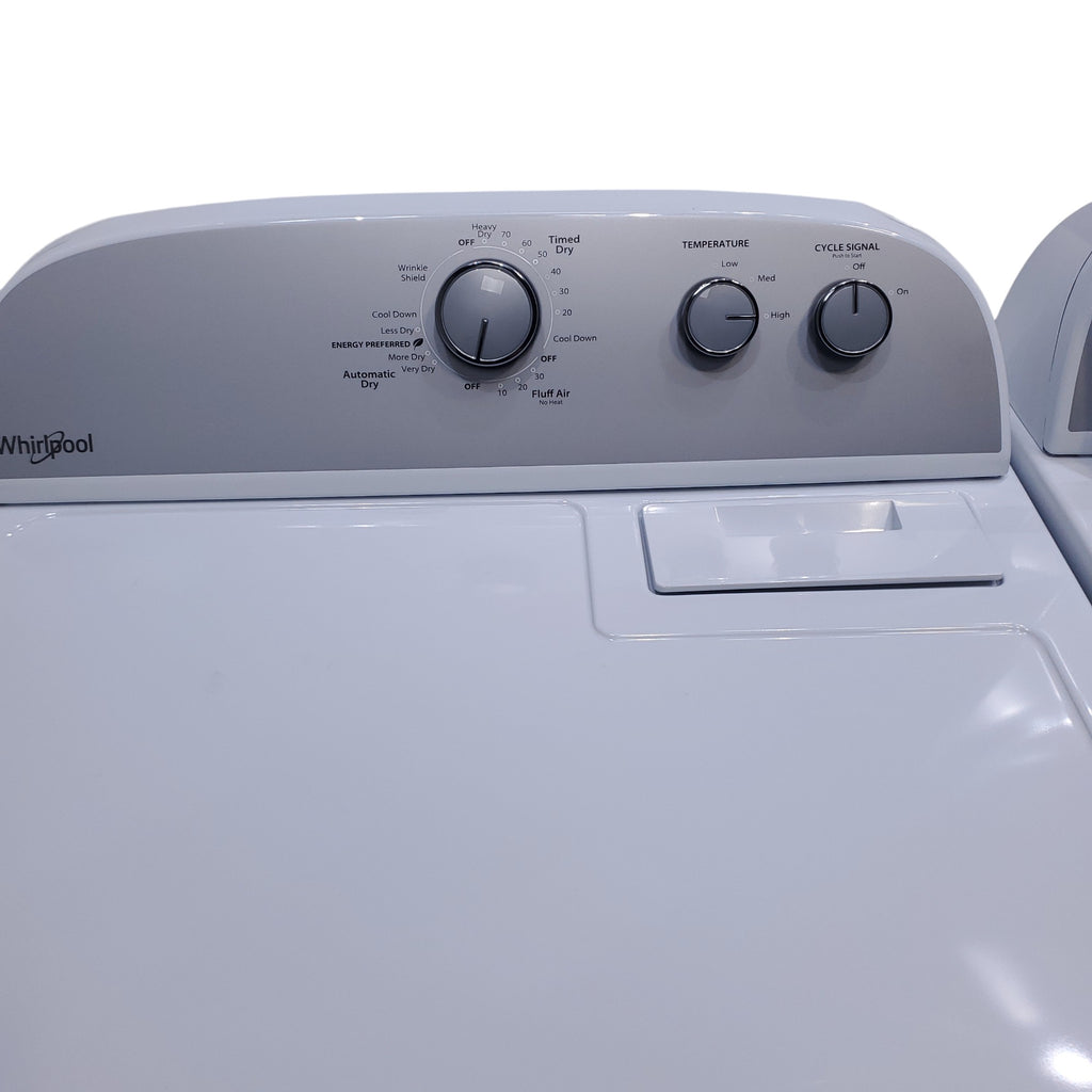 Pictures of Whirlpool 3.8–3.9 Cu. Ft. Top Load Washer with 2 in 1 Removable Agitator and Soil Level Selection and Whirlpool 7-cu ft Vented Electric Dryer - Open Box - Neu Appliance Outlet - Discount Appliance Outlet in Austin, Tx