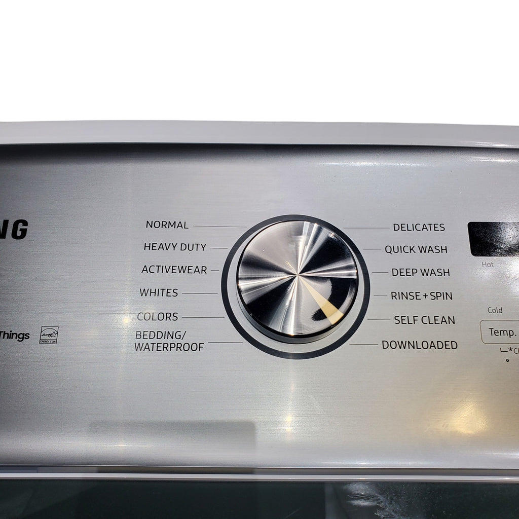 Pictures of 5.2 cu. ft. Samsung Large Capacity Smart Top Load Washer with Super Speed Wash in White (New in Box) and 7.4-cu ft Electric Dryer White - Scratch & Dent - Minor - Neu Appliance Outlet - Discount Appliance Outlet in Austin, Tx