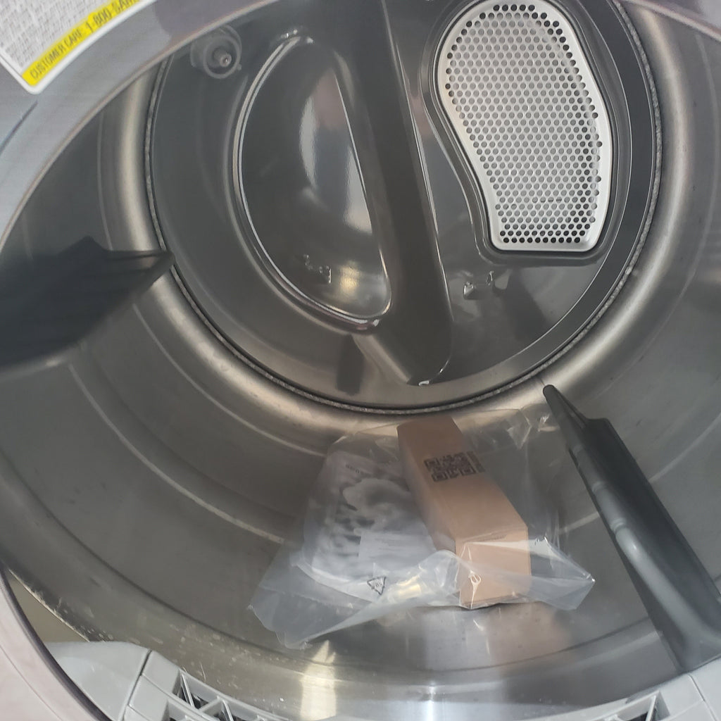 Pictures of Samsung Brushed Black 5.0 cu. ft. Extra Large Capacity Smart Front Load Washer with Super Speed Wash and Steam and 7.5 cu. ft. Smart Electric Dryer with Steam Sanitize+ and Sensor Dry - Open Box - Neu Appliance Outlet - Discount Appliance Outlet in Austin, Tx