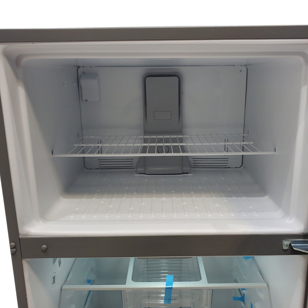 Pictures of 33" Wide Fingerprint-Resistant Stainless Steel Whirlpool 20.5 cu. ft. Top Freezer Refrigerator with Flexi-Slide Bin - Scratch & Dent - Minor - Neu Appliance Outlet - Discount Appliance Outlet in Austin, Tx