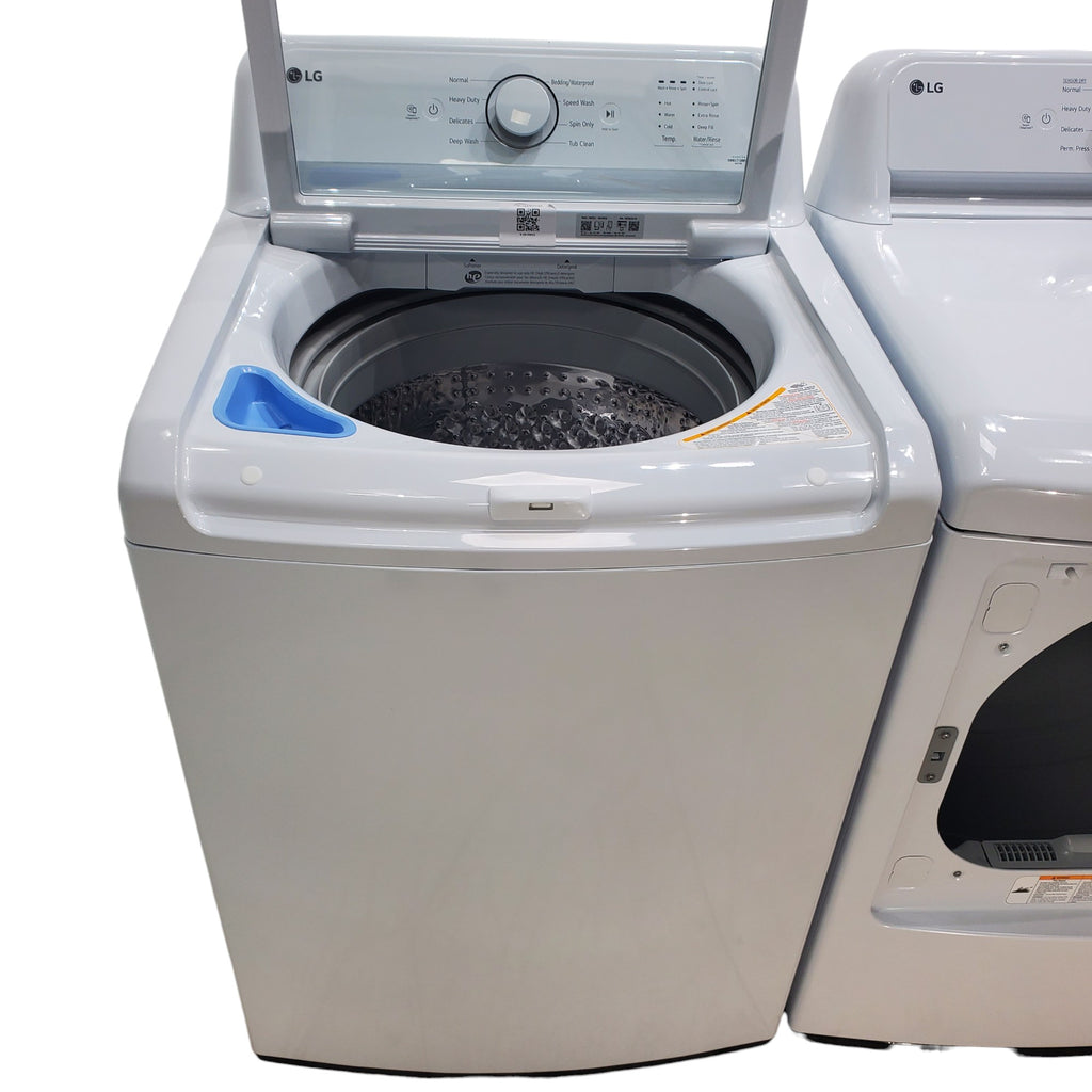 Pictures of ENERGY STAR LG 4.1 cu. ft. Top Load Washing Machine with 4-Way Agitator and ENERGY STAR LG 7.3 cu. ft. Electric Dryer with Smart Diagnosis - Open Box - Neu Appliance Outlet - Discount Appliance Outlet in Austin, Tx