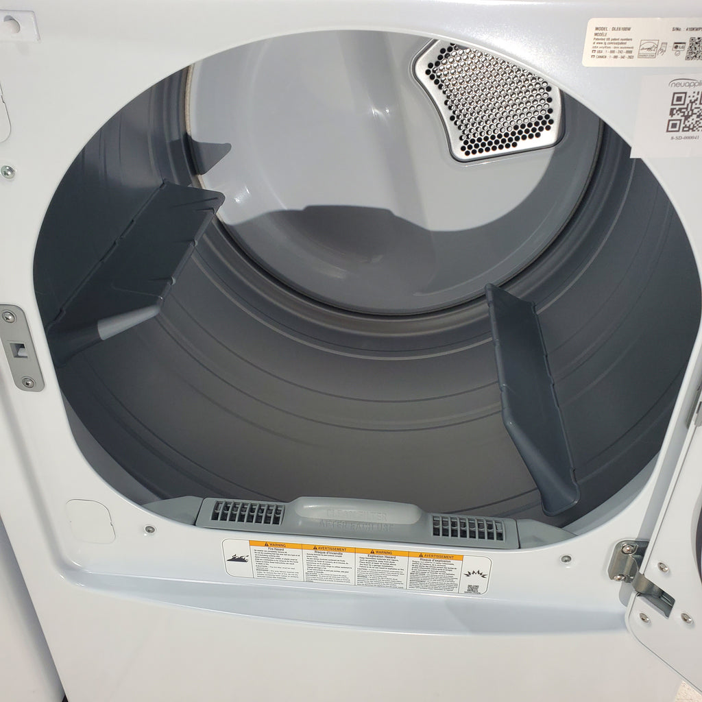 Pictures of ENERGY STAR LG 4.1 cu. ft. Top Load Washing Machine with 4-Way Agitator and ENERGY STAR LG 7.3 cu. ft. Electric Dryer with Smart Diagnosis - Open Box - Neu Appliance Outlet - Discount Appliance Outlet in Austin, Tx