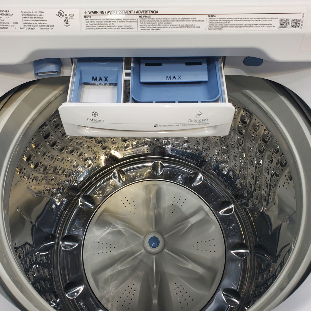 Pictures of Samsung White 5.2 cu. ft. Large Capacity Smart Top Load Washer with Super Speed Wash - Scratch & Dent - Minor - Neu Appliance Outlet - Discount Appliance Outlet in Austin, Tx