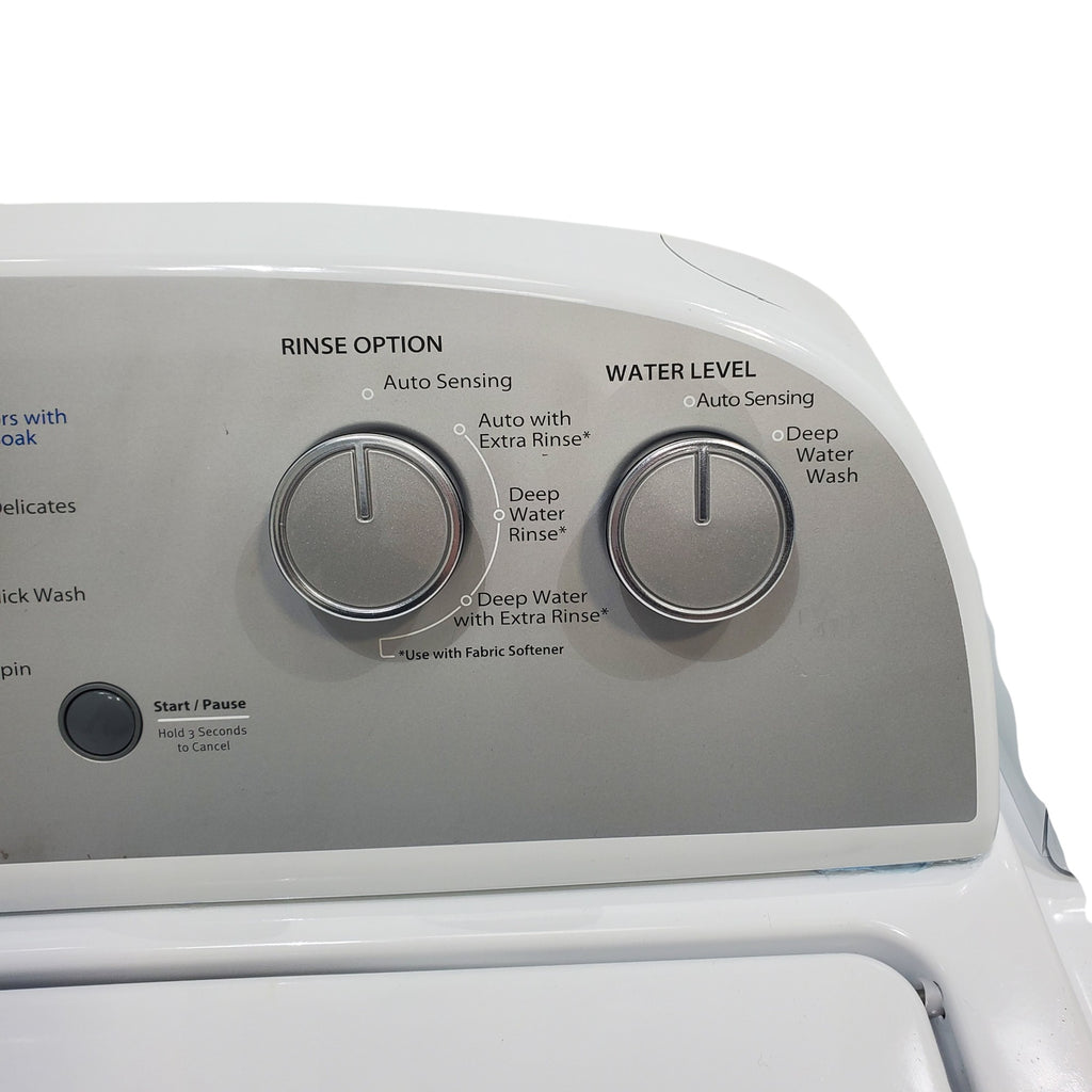 Pictures of Whirlpool 3.8–3.9 Cu. Ft. Top Load Washer with 2 in 1 Removable Agitator and Soil Level Selection and Whirlpool 7-cu ft Vented Electric Dryer - Open Box - Neu Appliance Outlet - Discount Appliance Outlet in Austin, Tx