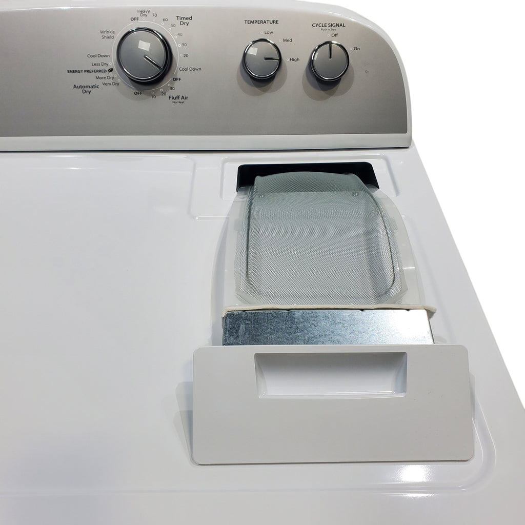 Pictures of Whirlpool 3.8–3.9 Cu. Ft. Top Load Washer with 2 in 1 Removable Agitator and Soil Level Selection and Whirlpool 7-cu ft Vented Electric Dryer - Open Box - Neu Appliance Outlet - Discount Appliance Outlet in Austin, Tx