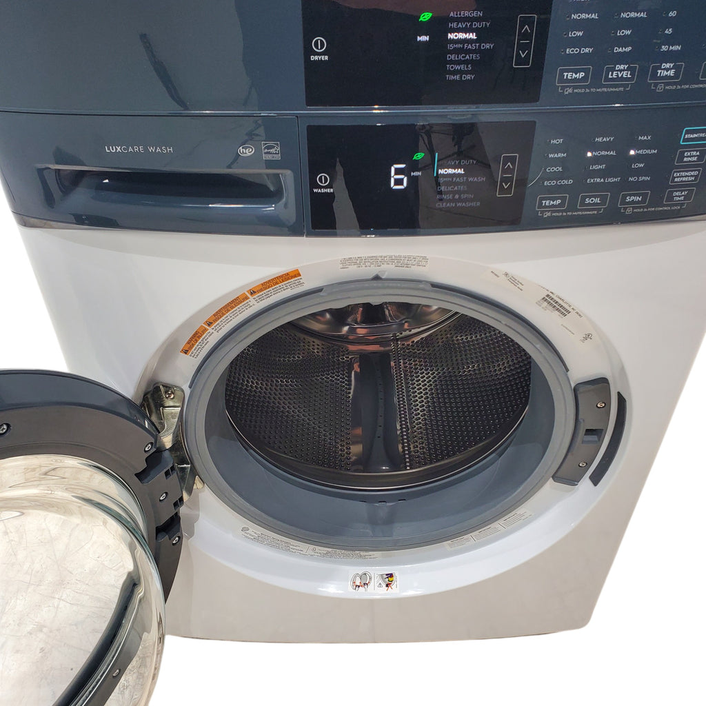 Pictures of Electrolux White 300 Series Laundry Tower Single Unit Washer & Gas Dryer with LuxCare Wash System - Scratch & Dent - Minor - Neu Appliance Outlet - Discount Appliance Outlet in Austin, Tx