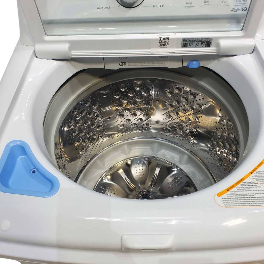 Pictures of LG 5.0 cu. ft. Mega Capacity Top Load Washer with TurboDrum™ Technology and 7.3 cu. ft. Ultra Large Capacity Electric Dryer with Sensor Dry Technology - Scratch & Dent - Minor - Neu Appliance Outlet - Discount Appliance Outlet in Austin, Tx