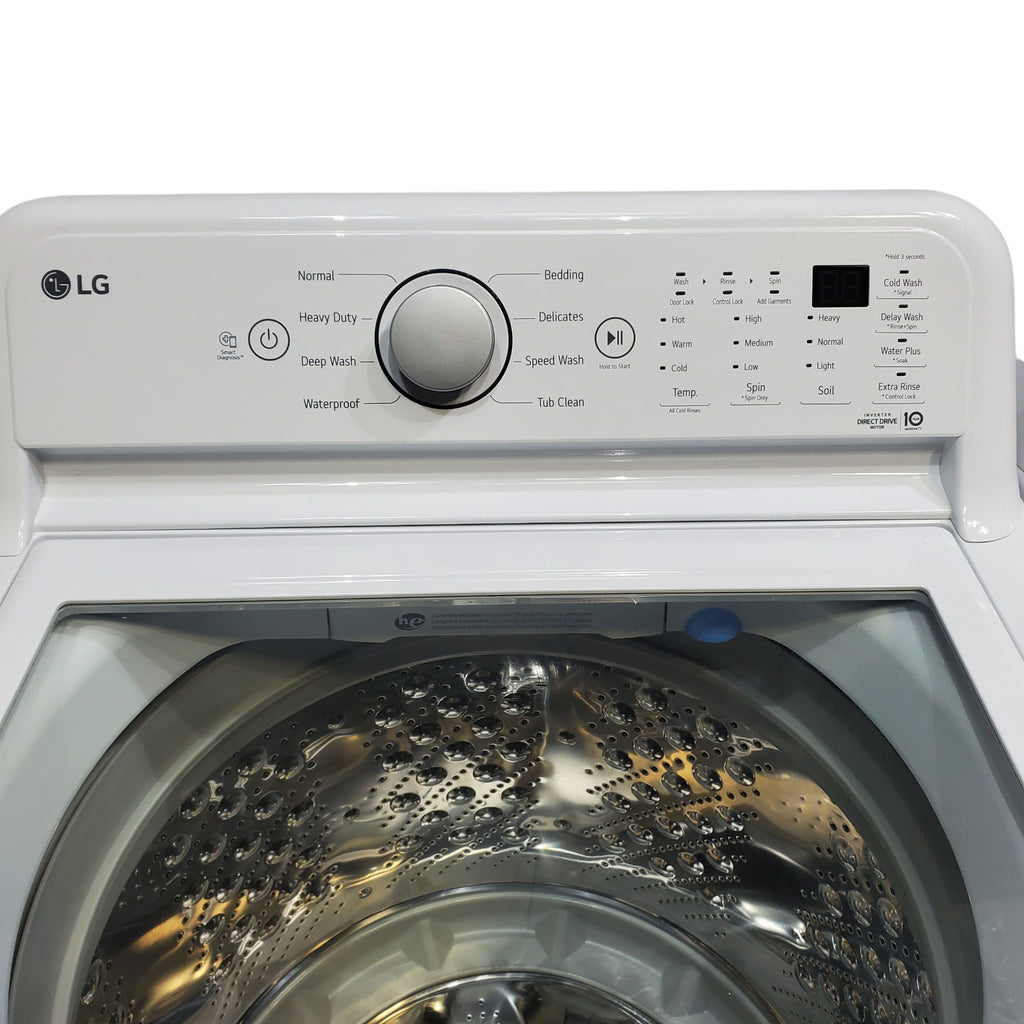 Pictures of LG 5.0 cu. ft. Mega Capacity Top Load Washer with TurboDrum™ Technology and 7.3 cu. ft. Ultra Large Capacity Electric Dryer with Sensor Dry Technology - Scratch & Dent - Minor - Neu Appliance Outlet - Discount Appliance Outlet in Austin, Tx