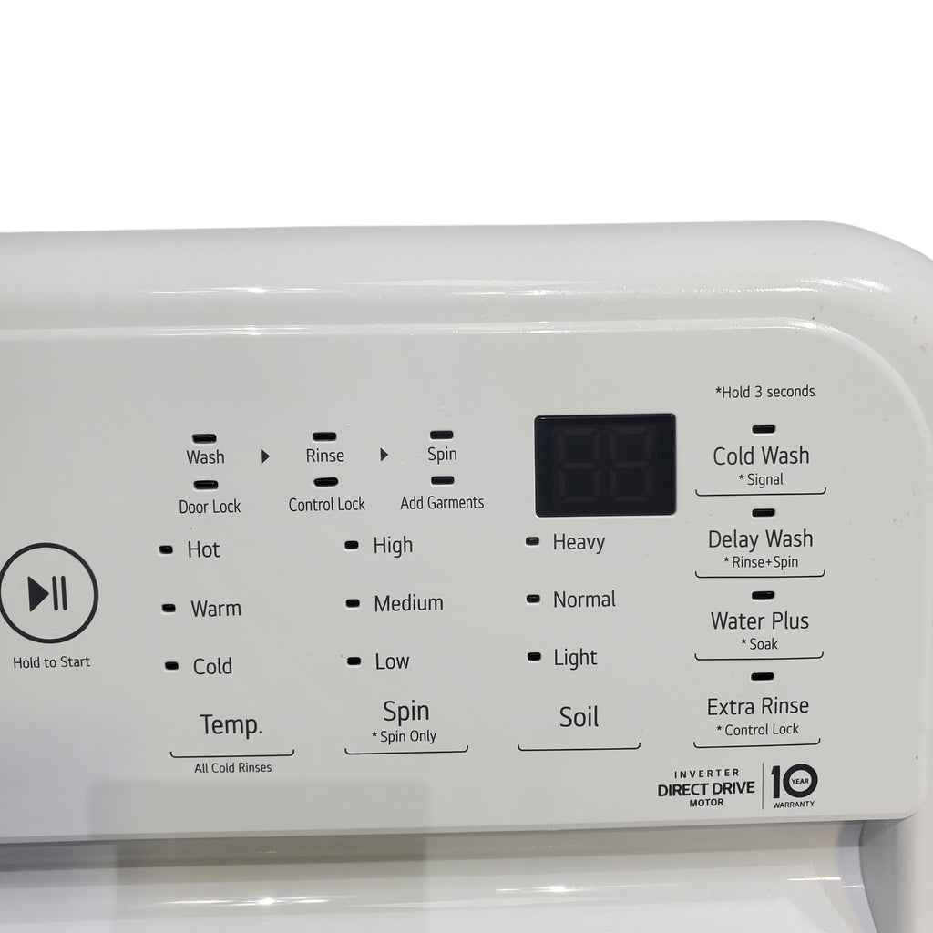 Pictures of LG 5.0 cu. ft. Mega Capacity Top Load Washer with TurboDrum™ Technology and 7.3 cu. ft. Ultra Large Capacity Electric Dryer with Sensor Dry Technology - Scratch & Dent - Minor - Neu Appliance Outlet - Discount Appliance Outlet in Austin, Tx