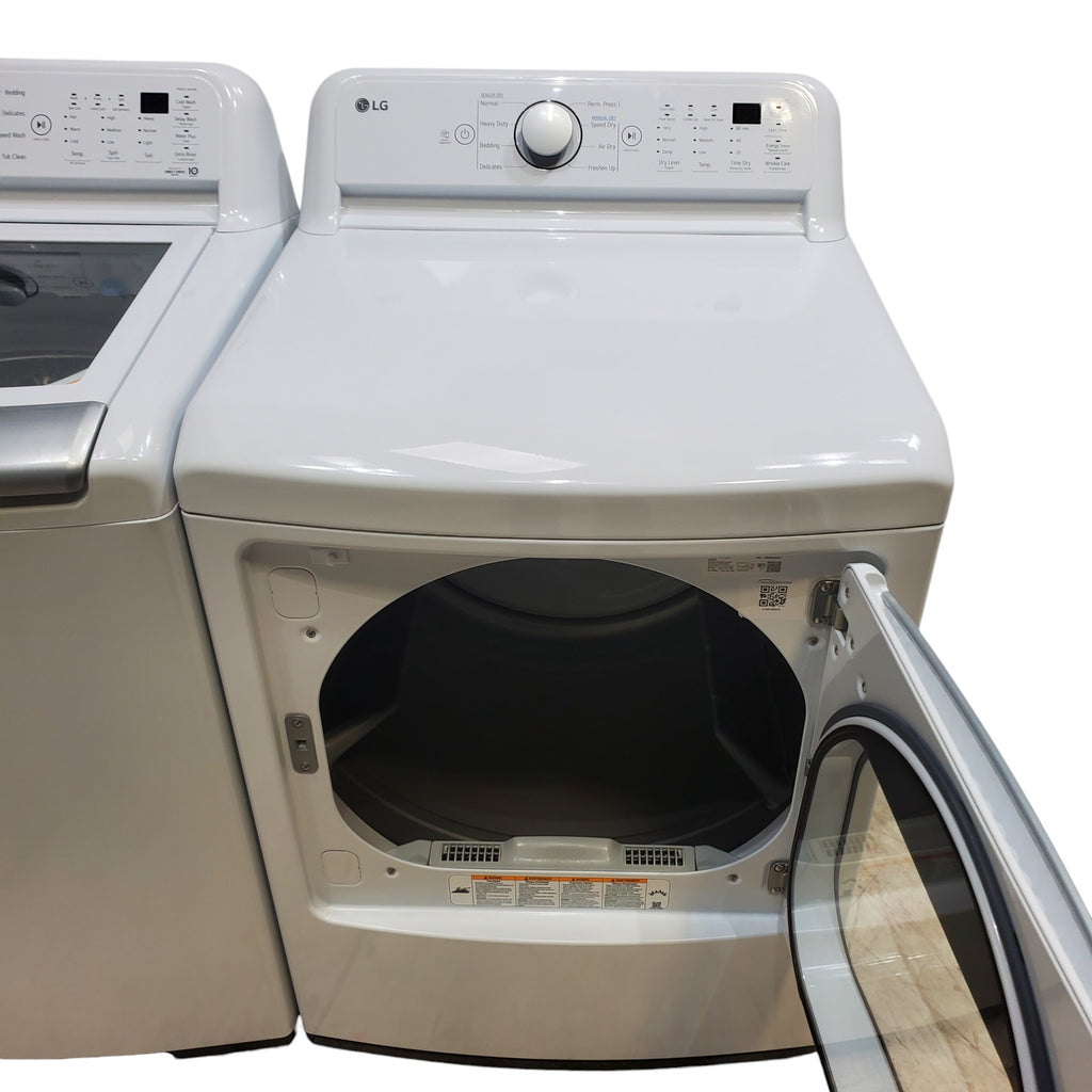 Pictures of LG 5.0 cu. ft. Mega Capacity Top Load Washer with TurboDrum™ Technology and 7.3 cu. ft. Ultra Large Capacity Electric Dryer with Sensor Dry Technology - Scratch & Dent - Minor - Neu Appliance Outlet - Discount Appliance Outlet in Austin, Tx