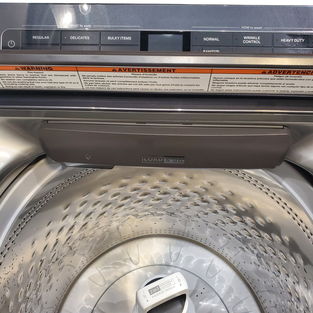 Pictures of Whirlpool Chrome Shadow 5.2 - 5.3 cu. ft. ENERGY STAR Top Load Washer with 2 in 1 Removable Agitator and Load & Go™ dispenser - Scratch & Dent - Minor - Neu Appliance Outlet - Discount Appliance Outlet in Austin, Tx