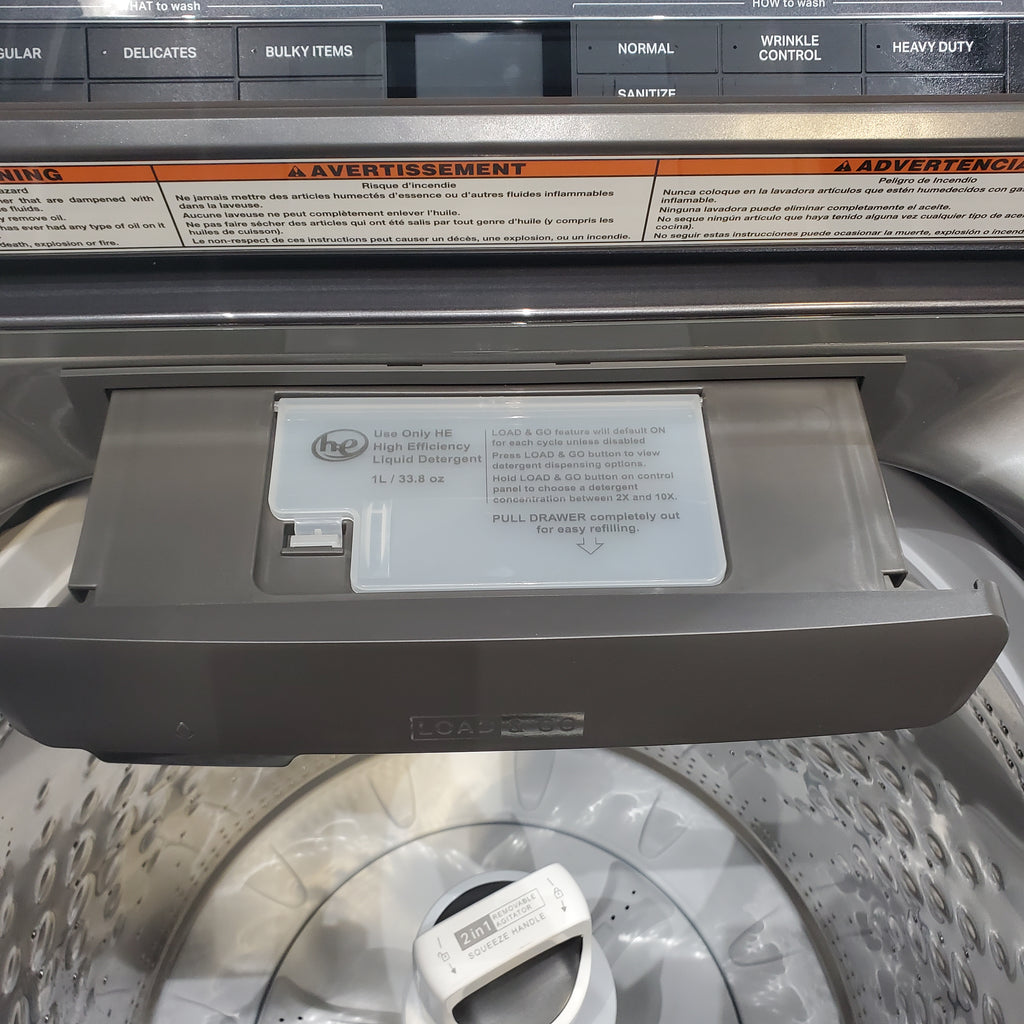 Pictures of Whirlpool Chrome Shadow 5.2 - 5.3 cu. ft. ENERGY STAR Top Load Washer with 2 in 1 Removable Agitator and Load & Go™ dispenser - Scratch & Dent - Minor - Neu Appliance Outlet - Discount Appliance Outlet in Austin, Tx