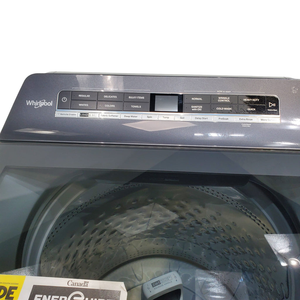 Pictures of Whirlpool Chrome Shadow 5.2 - 5.3 cu. ft. ENERGY STAR Top Load Washer with 2 in 1 Removable Agitator and Load & Go™ dispenser - Scratch & Dent - Minor - Neu Appliance Outlet - Discount Appliance Outlet in Austin, Tx