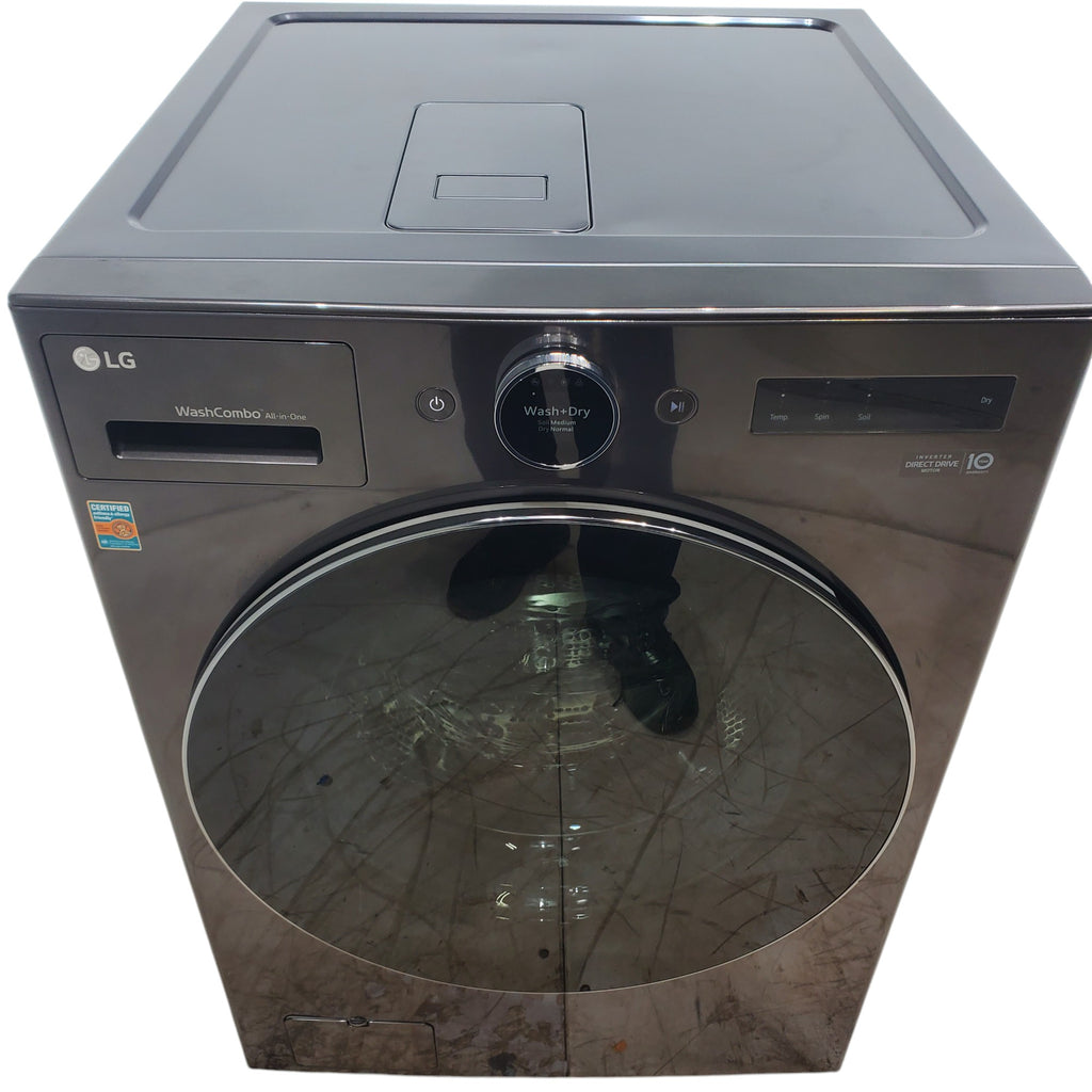 Pictures of LG Black Steel Ventless Washer/Dryer Combo LG WashCombo™ All-in-One 5.0 cu. ft. Mega Capacity with Inverter HeatPump™ Technology and Direct Drive Motor - Scratch & Dent - Minor - Neu Appliance Outlet - Discount Appliance Outlet in Austin, Tx