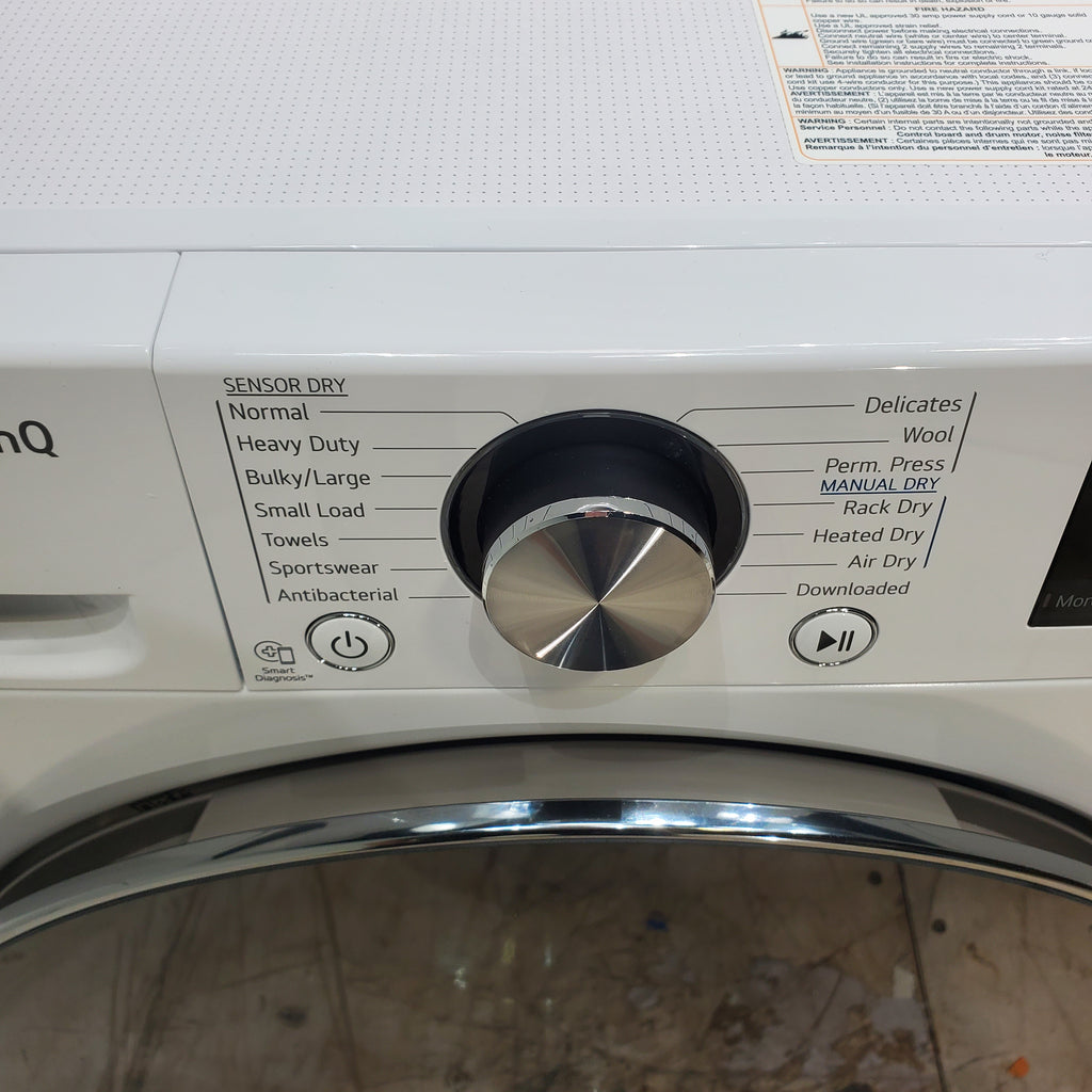 Pictures of LG White 2.4 cu.ft. Smart wi-fi Enabled Compact Front Load Washer with Built-In Intelligence and 4.2 cu.ft. Smart wi-fi Enabled Compact Front Load Dryer with Dual Inverter HeatPump™ Technology - Open Box - Neu Appliance Outlet - Discount Appliance Outlet in Austin, Tx