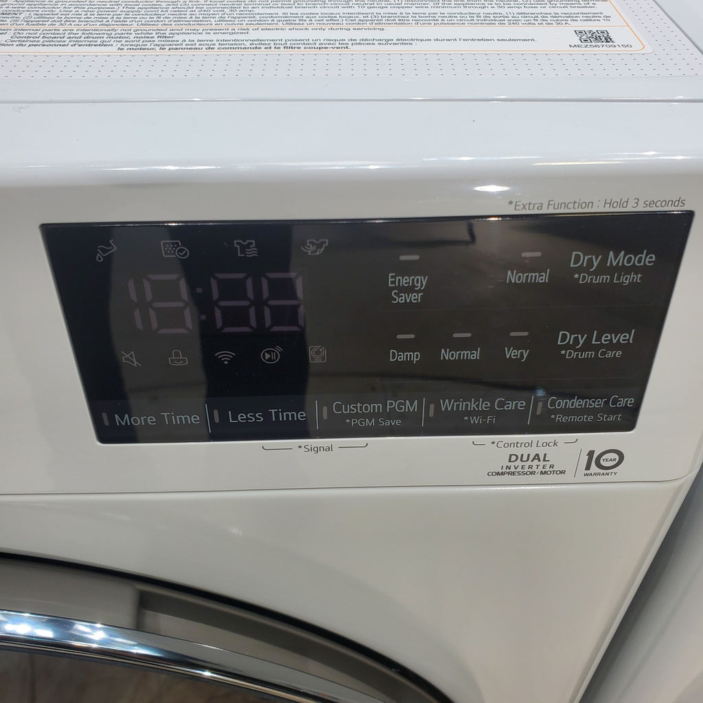 Pictures of LG White 2.4 cu.ft. Smart wi-fi Enabled Compact Front Load Washer with Built-In Intelligence and 4.2 cu.ft. Smart wi-fi Enabled Compact Front Load Dryer with Dual Inverter HeatPump™ Technology - Open Box - Neu Appliance Outlet - Discount Appliance Outlet in Austin, Tx