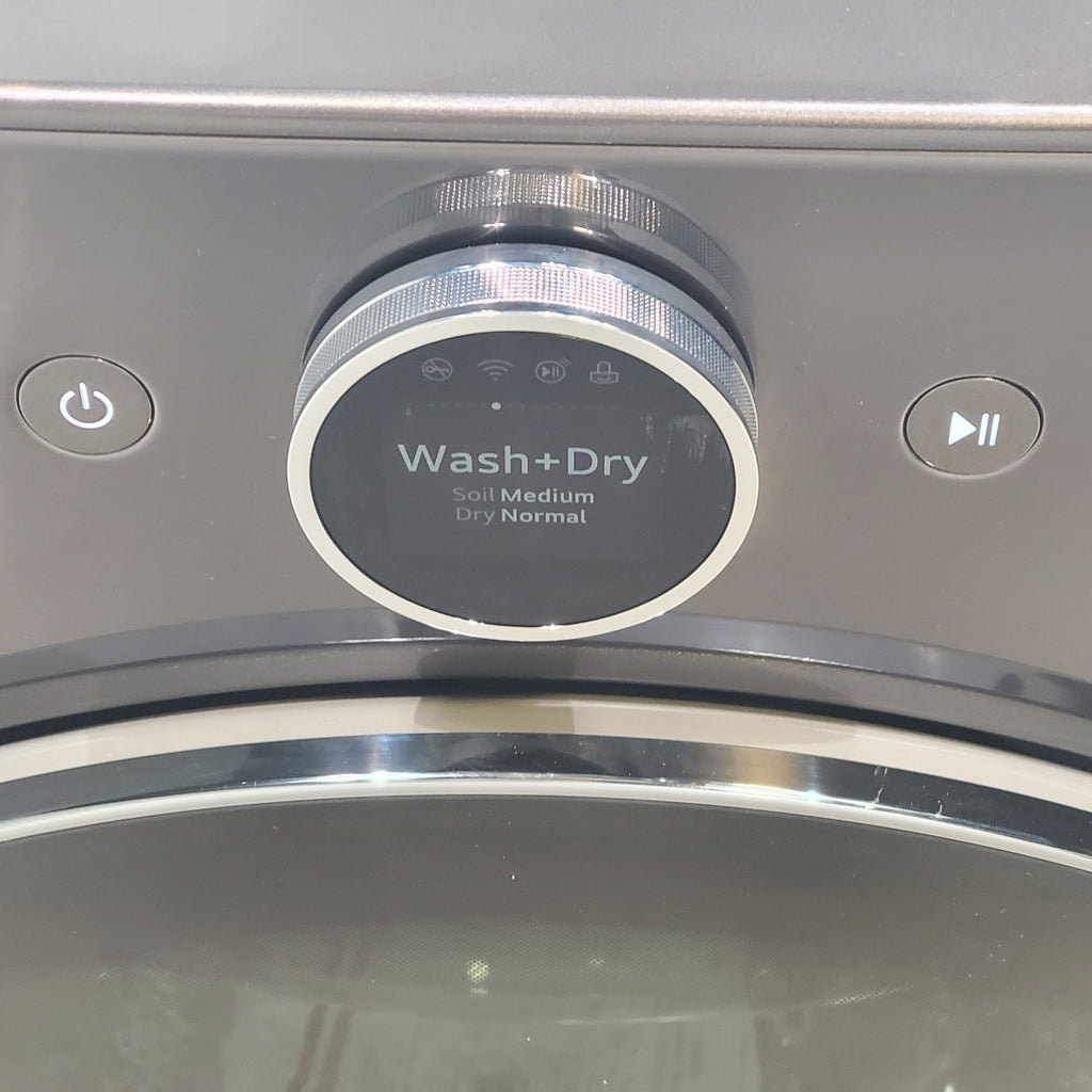 Pictures of LG Black Steel Ventless Washer/Dryer Combo LG WashCombo™ All-in-One 5.0 cu. ft. Mega Capacity with Inverter HeatPump™ Technology and Direct Drive Motor - Open Box - Neu Appliance Outlet - Discount Appliance Outlet in Austin, Tx