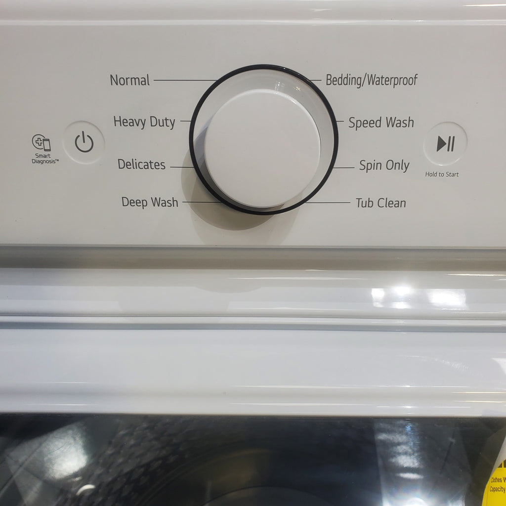 Pictures of ENERGY STAR LG 4.1 cu. ft. Top Load Washing M0achine with 4-Way Agitator and ENERGY STAR LG 7.3 cu. ft. Electric Dryer with Smart Diagnosis - Scratch & Dent - Minor - Neu Appliance Outlet - Discount Appliance Outlet in Austin, Tx