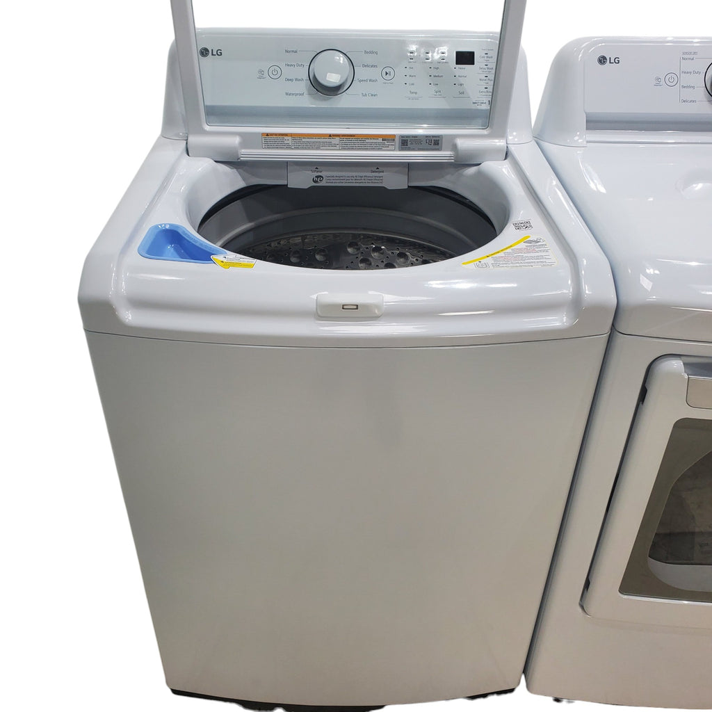 Pictures of LG 4.5 cu. ft. Ultra Large Capacity Top Load Washer with TurboDrum™ Technology and 7.3 cu. ft. Ultra Large Capacity Electric Dryer with Sensor Dry Technology - Open Box - Neu Appliance Outlet - Discount Appliance Outlet in Austin, Tx