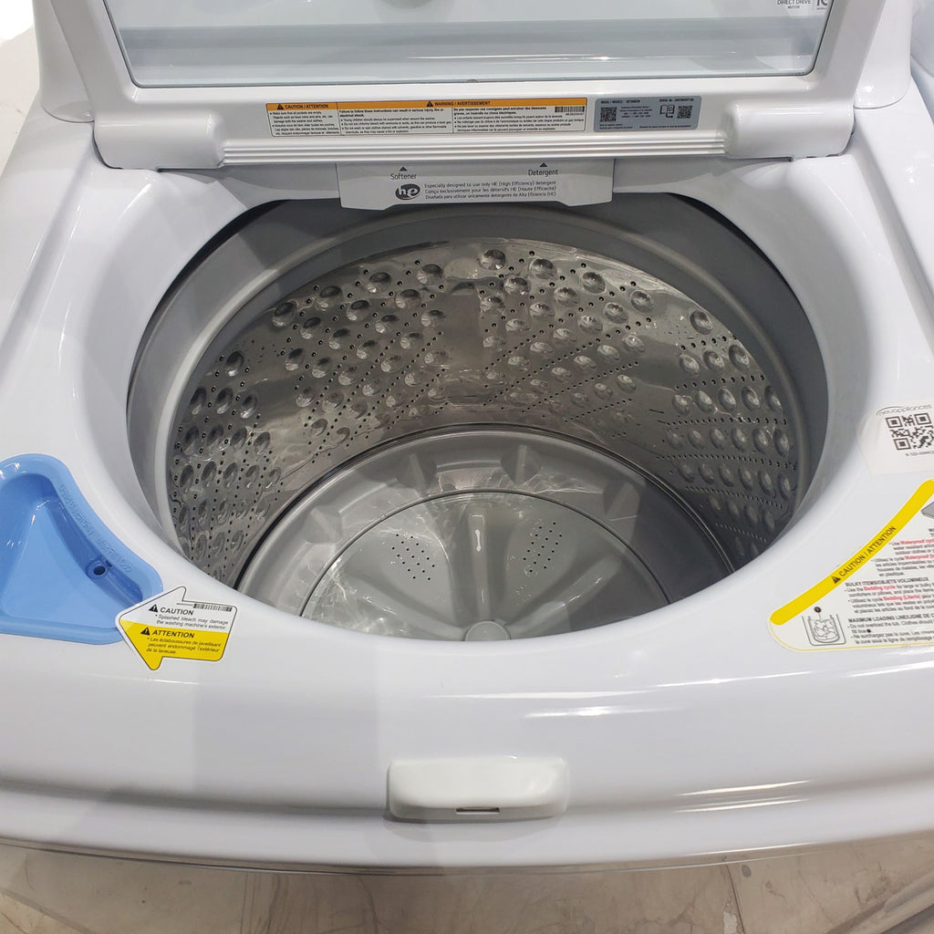 Pictures of LG 4.5 cu. ft. Ultra Large Capacity Top Load Washer with TurboDrum™ Technology and 7.3 cu. ft. Ultra Large Capacity Electric Dryer with Sensor Dry Technology - Open Box - Neu Appliance Outlet - Discount Appliance Outlet in Austin, Tx