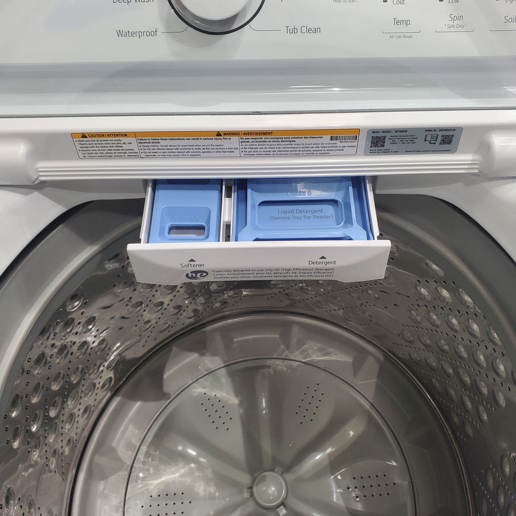 Pictures of LG 4.5 cu. ft. Ultra Large Capacity Top Load Washer with TurboDrum™ Technology and 7.3 cu. ft. Ultra Large Capacity Electric Dryer with Sensor Dry Technology - Open Box - Neu Appliance Outlet - Discount Appliance Outlet in Austin, Tx