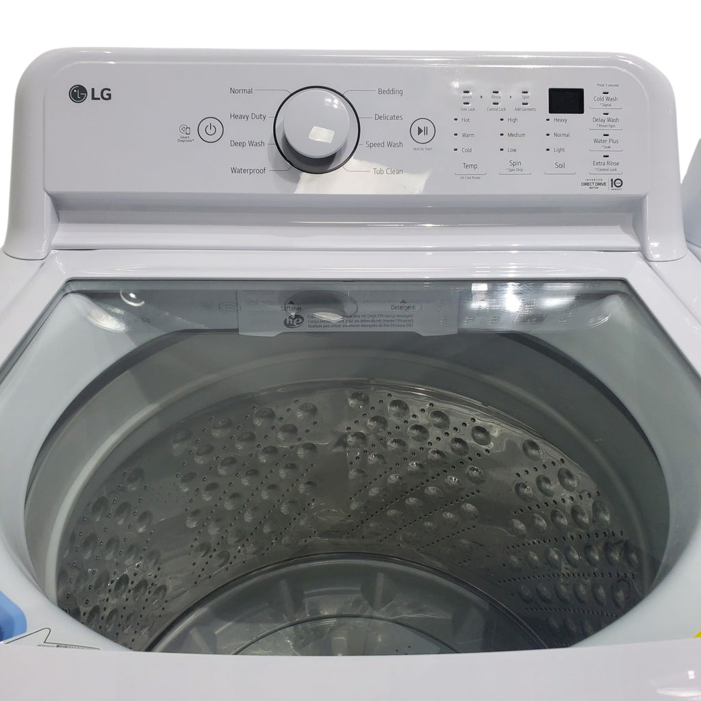 Pictures of LG 4.5 cu. ft. Ultra Large Capacity Top Load Washer with TurboDrum™ Technology and 7.3 cu. ft. Ultra Large Capacity Electric Dryer with Sensor Dry Technology - Open Box - Neu Appliance Outlet - Discount Appliance Outlet in Austin, Tx